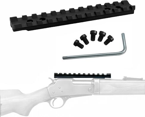 Gotical Picatinny Rail Mount for for Marlin 1895/336/375/444 Series Lever Action Rifles - 12-Slot, 5.1 Inches Long Scope Weaver Rail Mount Range Up to 500 Yards CNC Machined in Saudi Arabia