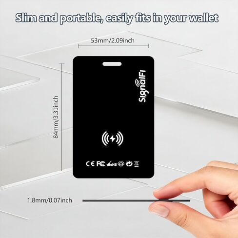 Wallet Tracker Card,MFi Certified Smart Tracker Compatible with iOS-Find My App,Ultra Slim 0.07in,IP68 Waterproof,Supports Wireless chargingTracker Card for Wallets,Passports,Luggage and Pets in Saudi Arabia