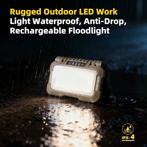 1500LM مصباح عمل LED محمول قابل للطي، فانوس تخييم قابل لإعادة الشحن، مصابيح تخييم USB-C، 5 أوضاع و3 مصادر إضاءة، مصابيح خيمة محول لولبي 1/4 بوصة، ضوء كشاف لانقطاع التيار الكهربائي، المرآب، إضاءة موقع العمل in Kuwait