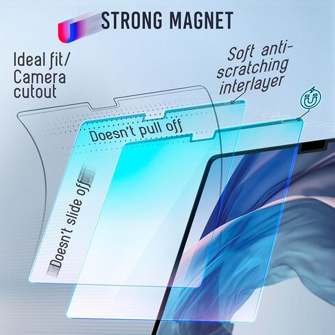 VINTEZ Magnetic Blue Light Screen Protector Compatible With MacBook Air 15" 2023, 2024, 2025, M2, M3 Anti Blue Light Blocking Filter for Laptop in Saudi Arabia