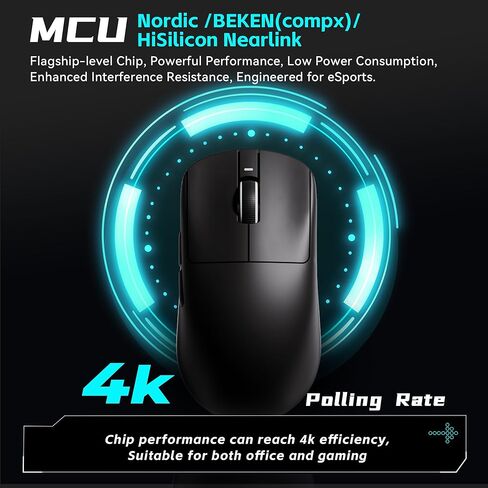 ماوس ألعاب لاسلكي ATK VXE Dragonfly R1 Pro، خفيف الوزن 48 جم، مستشعر PAW3395، نقطة لكل بوصة قابلة للتعديل، استقصاء 4K، عمر بطارية 75 ساعة، وضع مزدوج 2.4G/سلكي in Saudi Arabia