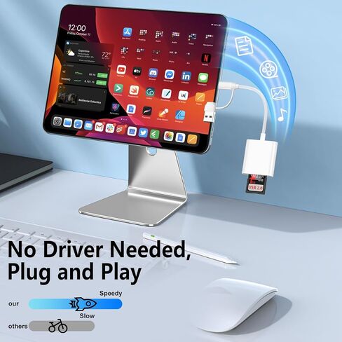 USB to USB C SD Card Adapter for iPhone 17 Pro/16/15 Pro Max,2 in 1 USB C to SD/TF Memroy Camera Card Reader Adapter for Samsung Galaxy S25 Ultra/S24/S23/S22/S21/iPad Pro/MacBook Pro/Air/Computer/PC in Saudi Arabia