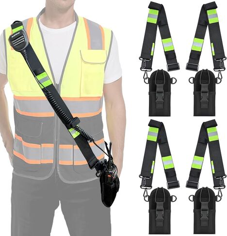 Radio Strap and Holder | Adjustment Ability | Ballistic Nylon and Hardware | for Kenwood Motorola Baofeng Ham Two Way Walkie Talkies (4 Pack) in Saudi Arabia
