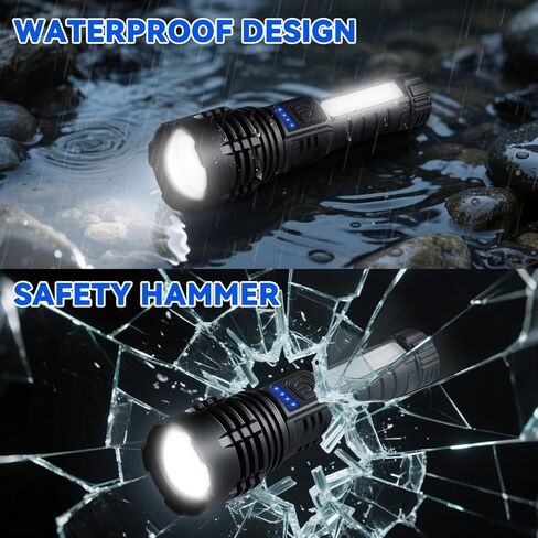 3Pack Rechargeable Flashlights, 7Mode Flashlights High Lumens, Super Bright LED Flashlight, Adjustable Tactical Flash Light, High Powered Flash Light, Handheld Flashlight for Home Emergency Camping in Saudi Arabia