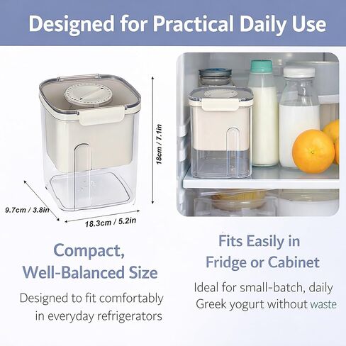 Yogurt Dehydrator, Small-Batch Greek Yogurt Maker with Built-In Date Reminder Fresh, Simple & Just the Right Amount — Food-Grade BPA-Free Materials in Saudi Arabia
