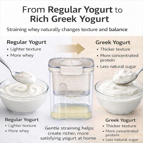 Yogurt Dehydrator, Small-Batch Greek Yogurt Maker with Built-In Date Reminder Fresh, Simple & Just the Right Amount — Food-Grade BPA-Free Materials in Saudi Arabia