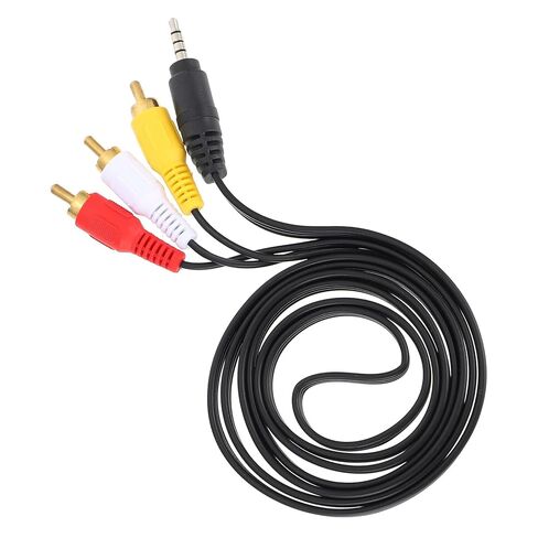 VALICLUD 2 قطعة 3.5 مللي متر إلى 3-Pin كابل AV الصوت والفيديو الفاصل الحبل للتلفزيون VCR DVD المسرح المنزلي والإلكترونيات ستيريو السيارة in Kuwait