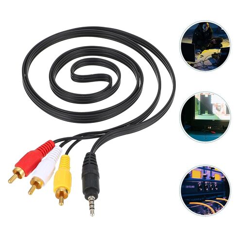 VALICLUD 2 قطعة 3.5 مللي متر إلى 3-Pin كابل AV الصوت والفيديو الفاصل الحبل للتلفزيون VCR DVD المسرح المنزلي والإلكترونيات ستيريو السيارة in Kuwait