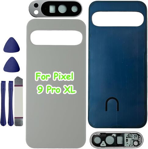 بديل الزجاج الخلفي لهاتف Pixel 9 Pro XL لهاتف Google Pixel 9 Pro XL 5G غطاء خلفي زجاجي للباب مع شريط مثبت مسبقًا وعدسة كاميرا + أدوات (سبج) in Kuwait