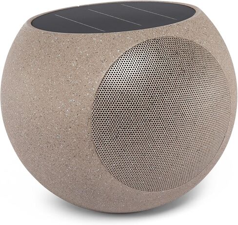 Victrola Zen – Wireless Outdoor Bluetooth Solar Speaker – IP65 Weather Resistant, Solar Charging, Multi-Speaker Connection Using Auracast (Each, Stone) in Saudi Arabia