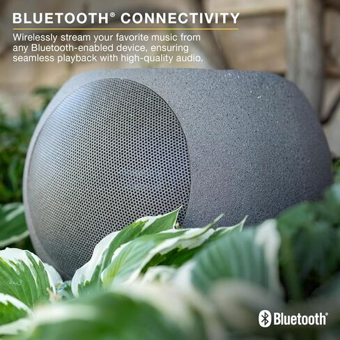 Victrola Zen – Wireless Outdoor Bluetooth Solar Speaker – IP65 Weather Resistant, Solar Charging, Multi-Speaker Connection Using Auracast (Each, Stone) in Saudi Arabia