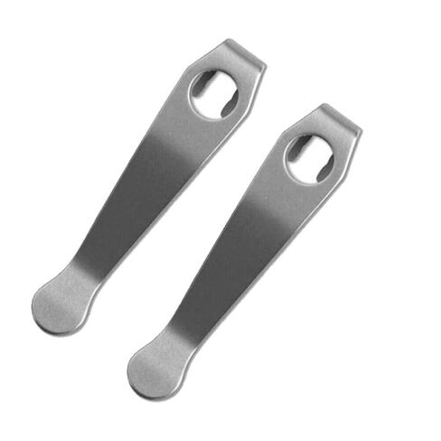 2pcs Titanium Deep Pocket Clips Carry Clip Fit for Spyderco para 3 Lightweight (Stonewash) in Saudi Arabia