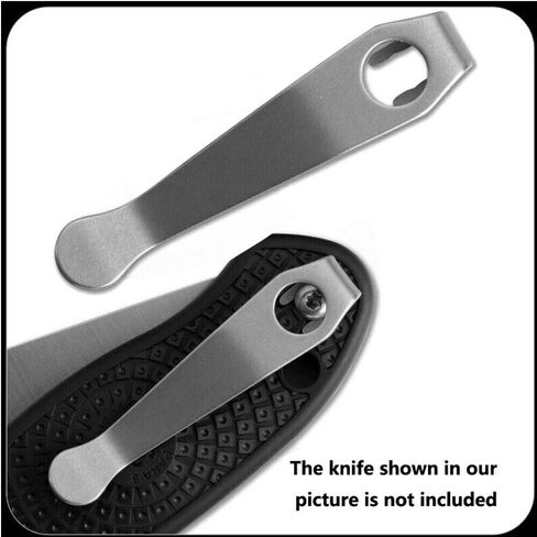 2pcs Titanium Deep Pocket Clips Carry Clip Fit for Spyderco para 3 Lightweight (Stonewash) in Saudi Arabia