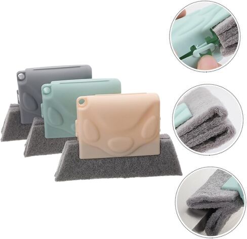 Groove Cleaning Brush Window Slot Gap Brush 3pcs Household Crevice Cleaning Tool for Window Tracks and Grooves Random Color in Saudi Arabia