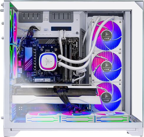 Skytech Gaming O11 Vision Gaming PC، AMD Ryzen 7 9850X3D 4.7 جيجا هرتز، NVIDIA RTX 5080 16 جيجا VRAM، لوحة X870، 2 تيرابايت Gen4 NVMe SSD، 32 جيجا DDR5 RAM 6000، 1000 وات Gold ATX 3 PSU، 360 ARGB AIO، Wi-Fi، Win 11 in Kuwait