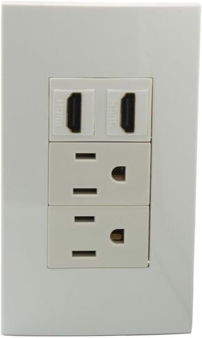 لوحة حائط ذات 2 منافذ HDMI و2 منافذ طاقة تيار متردد كهربائية in Kuwait