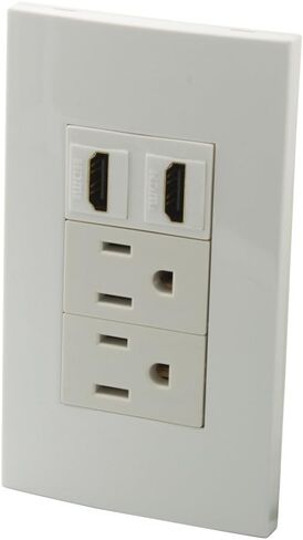 لوحة حائط ذات 2 منافذ HDMI و2 منافذ طاقة تيار متردد كهربائية in Kuwait