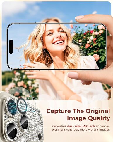 واقي عدسة الكاميرا Goton لهاتف iPhone 17 Pro Max Diamond Bling - ليس من السهل السقوط، امتصاص قوي، ملحقات غطاء شاشة الكاميرا الخلفية من سبائك الألومنيوم المعدنية اللامعة لهاتف 17 Promax، فضي in Kuwait