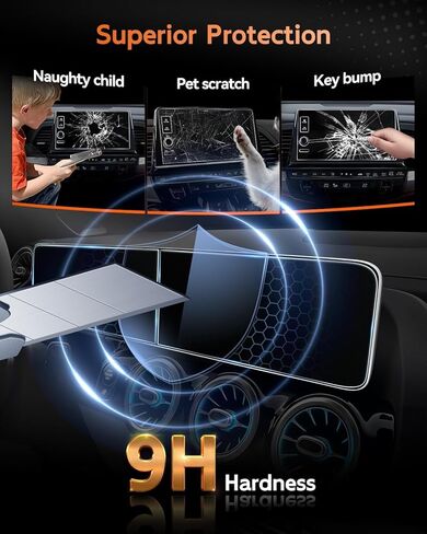 CDEFG (قطعتان من الزجاج المقسى لـ 2020-2025 2026 Mercedes Benz GLA GLB CLA250 2022-2024 EQB واقي شاشة، شاشة لمس 10.25 بوصة، لملحقات EQB GLB GLA CLA 250 in Saudi Arabia