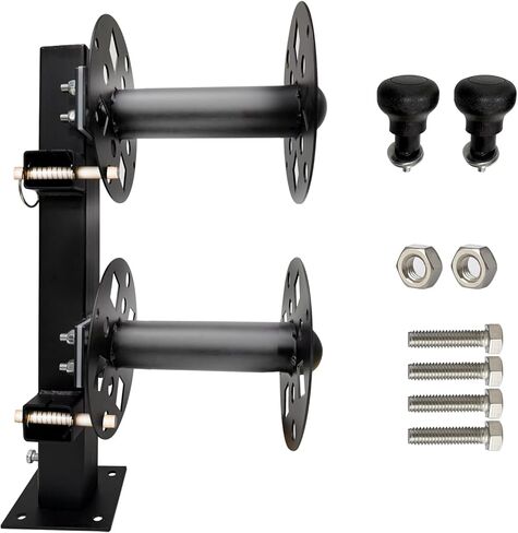 Heavy Duty Double Welding Cable Reel, Welding Reels for Leads, Black Double Side Swivel Base 10" Reel, Suitable for use with 150 ft of 1/0 Cable and 125 ft of 2/0 Cable, 6-Yr Service. in Kuwait