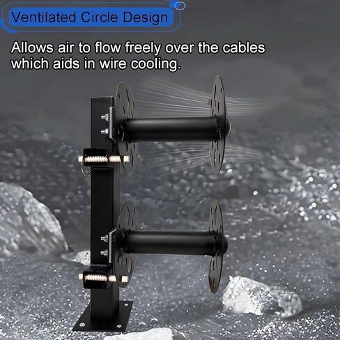 Heavy Duty Double Welding Cable Reel, Welding Reels for Leads, Black Double Side Swivel Base 10" Reel, Suitable for use with 150 ft of 1/0 Cable and 125 ft of 2/0 Cable, 6-Yr Service. in Kuwait