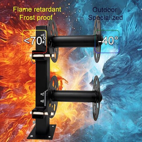 Heavy Duty Double Welding Cable Reel, Welding Reels for Leads, Black Double Side Swivel Base 10" Reel, Suitable for use with 150 ft of 1/0 Cable and 125 ft of 2/0 Cable, 6-Yr Service. in Kuwait