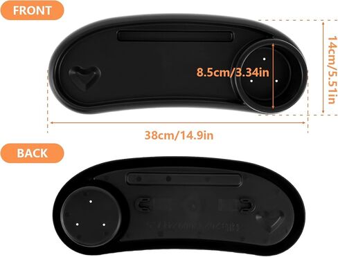 صينية الوجبات الخفيفة لعربة الأطفال مع حامل أكواب، صينية طعام عالمية لعربة الأطفال قابلة للإزالة، مشبك مقبض غير قابل للانزلاق لقضيب عربة الأطفال، حامل وجبات خفيفة لعربة الأطفال قابل لإعادة الاستخدام لعربات الأطفال مع مساند أذرع مستديرة in Kuwait