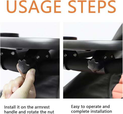 صينية الوجبات الخفيفة لعربة الأطفال مع حامل أكواب، صينية طعام عالمية لعربة الأطفال قابلة للإزالة، مشبك مقبض غير قابل للانزلاق لقضيب عربة الأطفال، حامل وجبات خفيفة لعربة الأطفال قابل لإعادة الاستخدام لعربات الأطفال مع مساند أذرع مستديرة in Kuwait