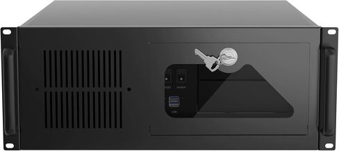 هيكل خادم 4U، حافظة خادم مع فتحات محرك أقراص ثابتة و7 فتحات PCI، حافظات مثبتة على حامل لمركز البيانات والألعاب، تدعم اللوحات الأم ATX، Micro-ATX، Mini-ITX، 2X Front USB 3.0، لوحة أمامية قابلة للقفل in Kuwait