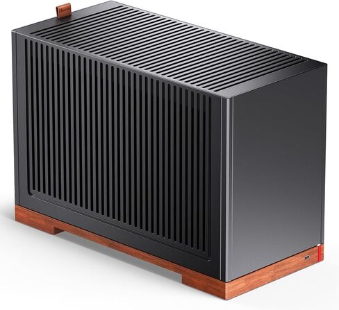 حافظة كمبيوتر JONSBO T9 Mini ITX، حافظة سطح مكتب شبكية خالية من الأدوات SFF، هيكل مقصورة A4، قاعدة من خشب الجوز الأسود الصلب، 3 مستويات قابلة للتعديل لـ MB، 4 مم AL، SP SFX100mm/GPU202mm-310mm، مع كابل PCI-E، أسود in Saudi Arabia