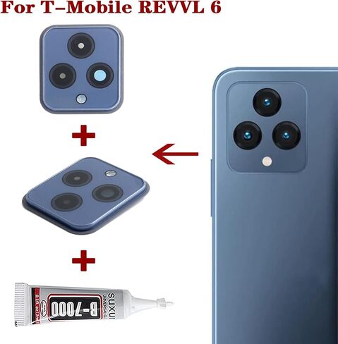 Rear Back Camera Lens Glass Lens Replacement with Bracket for T-Mobile REVVL 6/Revvl 6X 5G in Saudi Arabia