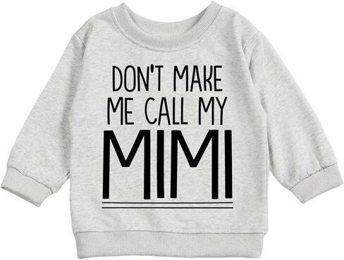 Toddler Baby DON'T MAKE ME CALL MY MIMI Long Sleeve Sweatshirt Top Jogger Pants Clothes Set in Kuwait
