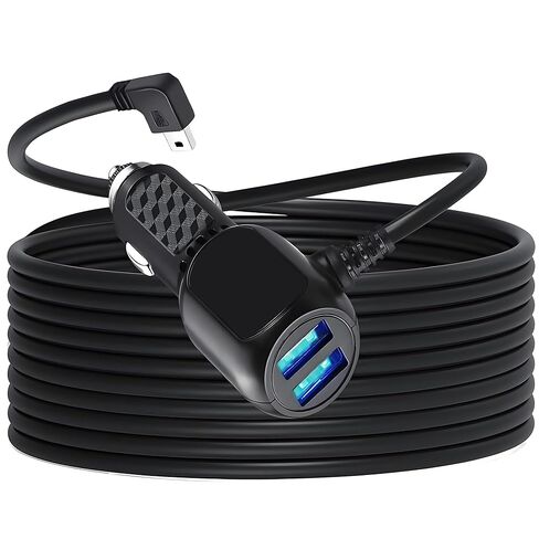 كابل شاحن كاميرا سيارة داش من مايويلا، سلك طاقة كاميرا داش USB صغير مع كابل شحن سيارة بمنفذ USB مزدوج لنماذج مختلفة من 12 فولت إلى 24 فولت من DVR للسيارة، وملاح GPS، والإنذار المبكر (11.5 قدم) in Kuwait