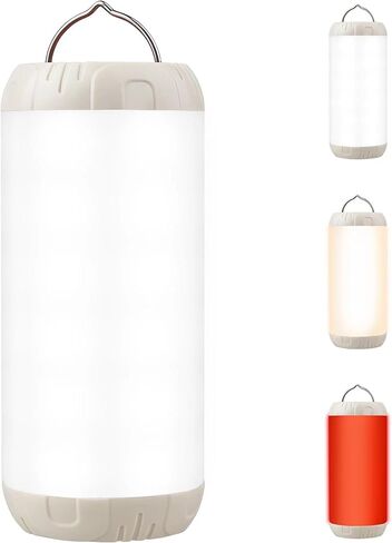Rechargeable Camping Lantern, 1200 Lumens Ultra Bright Portable LED Lantern, Up to 80 Hours Runtime, IP68 Waterproof, 3 Light Modes + SOS Emergency Light for Power Outages, Hiking, Hurricane in Saudi Arabia