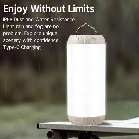 Rechargeable Camping Lantern, 1200 Lumens Ultra Bright Portable LED Lantern, Up to 80 Hours Runtime, IP68 Waterproof, 3 Light Modes + SOS Emergency Light for Power Outages, Hiking, Hurricane in Saudi Arabia