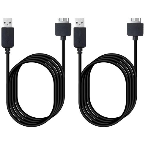 كابل شاحن مطور من قطعتين لجهاز بلاي ستيشن فيتا PCH-1000 / PCH-1001 / PCH-1002 / PCH-1102 / PCH-1003 / PCH-1103 - كابل شحن مع سلك شاحن طاقة بطول 3.3 قدم لجهاز PS Vita - أسود in Saudi Arabia