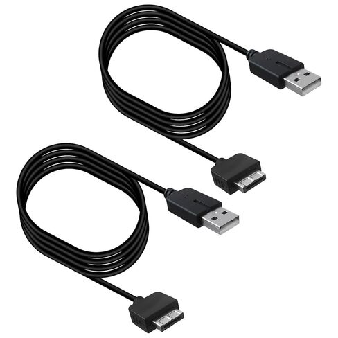 كابل شاحن مطور من قطعتين لجهاز بلاي ستيشن فيتا PCH-1000 / PCH-1001 / PCH-1002 / PCH-1102 / PCH-1003 / PCH-1103 - كابل شحن مع سلك شاحن طاقة بطول 3.3 قدم لجهاز PS Vita - أسود in Saudi Arabia