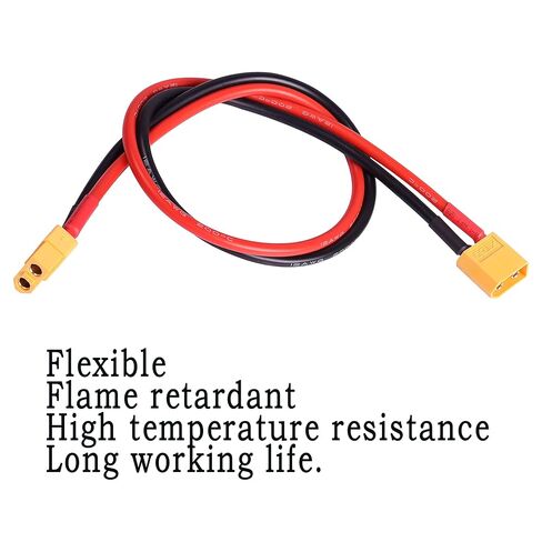 XT60 XT-60 Extension Cable, XT60 Male to XT60 Female Adapter Extension Cord with 50cm 12AWG Silicone Wire for Solar Panel RV Automotive RC Lipo Battery in Saudi Arabia