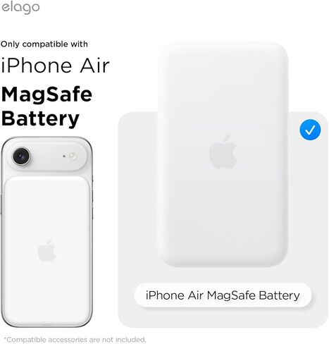 حافظة Elago Hybrid Clear متوافقة مع حزمة بطارية MagSafe لجهاز iPhone Air - PC + تقنية TPU الهجينة، مضادة للاصفرار، شفافة كريستالية، غطاء مقاوم للصدمات، حافظة واقية (شفافة) in Saudi Arabia
