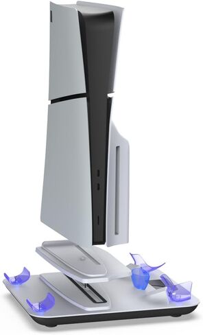 محطة شحن وحدة التحكم SOTY لوحدة التحكم PS VR2 وPS5 وحامل التبريد الصامت PS5/Slim/Pro مع مصابيح RGB؛ محطة تبريد؛ شاحن وحدة التحكم؛ مجموعة ملحقات PS5/Slim/Pro؛ حامل سماعة الرأس in Kuwait