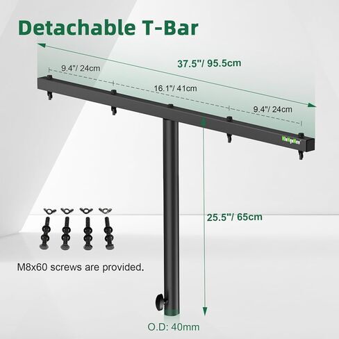 حامل إضاءة Dj Light Stand T Bar حامل مسرح معدني للأضواء الاسمية حامل ثلاثي القوائم مع حامل العارضة، فردي in Saudi Arabia