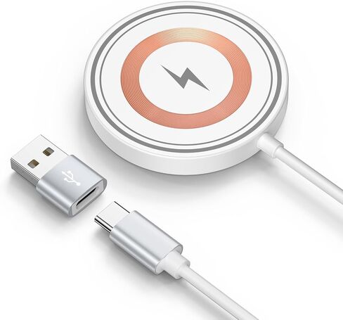 Magnetic Wireless Charger for Samsung Fast Charging Pad for Samsung Galaxy S25 Ultra/S24 FE/S23 Ultra/S22/S21/Z Flip 7, 4FT 15W Max USB-C/A Magsafe Charger Android for iPhone 17/16/15/14/13/12,AirPods in Saudi Arabia
