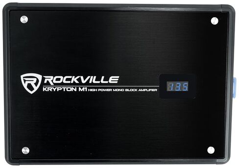 حزمة صوت السيارة Rockville: Krypton-M1 2000w Peak/500w RMS Mono 1 Ohm Car Amplifier مع جهاز تحكم عن بعد، RWK41 4-Gauge مجموعة أدوات تثبيت كاملة مع RCA، عنصرين in Kuwait