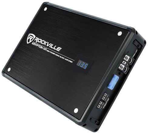حزمة صوت السيارة Rockville: Krypton-M1 2000w Peak/500w RMS Mono 1 Ohm Car Amplifier مع جهاز تحكم عن بعد، RWK41 4-Gauge مجموعة أدوات تثبيت كاملة مع RCA، عنصرين in Kuwait
