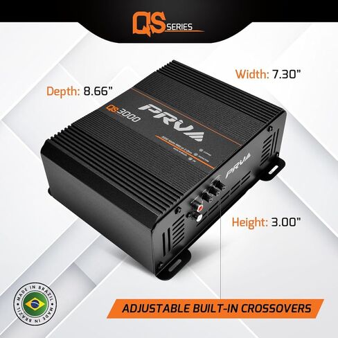 PRV Audio QS3000 2 Ohm 3000 Watt Amp Car Audio Amplifier Full Range HD Sound 3K Car Amp with Built-in HPF and LPF Controls for PRO Audio Loudspeaker Systems in Saudi Arabia