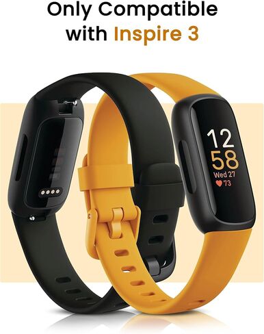 Sinoacc 3 Pack for Fitbit Inspire 3 حافظة حماية للشاشة، واقي شاشة مرن ناعم من مادة TPU حماية كاملة للتغطية غطاء خفيف الوزن مقاوم للخدش من أجل Inspire 3 لتتبع الصحة واللياقة البدنية، شفاف in Kuwait