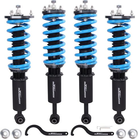 maXpeedingrods Coilover for Dodge Charger RWD 2011-2022, for Chrysler 300 RWD 2011-2022, 24 Levels Damper Adjustable Coilovers Suspension Kit, Height Adjustable T6 Upgraded Lowering Kits Blue in Saudi Arabia
