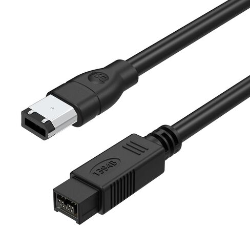 كابل FireWire 800 إلى 400 9-Pin إلى 6-Pin، سلك محول IEEE 1394b إلى 1394a، 6FT (1.8m) لجهاز Mac، كاميرا فيديو DV، واجهة صوت، محرك أقراص ثابتة خارجي in Saudi Arabia