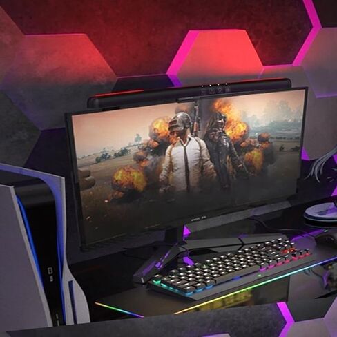 Meichoon شاشة الكمبيوتر شريط الضوء شاشة منحنية معلقة ضوء مع RGB الملونة الإضاءة المحيطة أربعة أوضاع التحكم باللمس حماية العين LE13 B in Kuwait