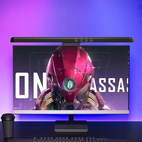 Meichoon شاشة الكمبيوتر شريط الضوء شاشة منحنية معلقة ضوء مع RGB الملونة الإضاءة المحيطة أربعة أوضاع التحكم باللمس حماية العين LE13 B in Kuwait